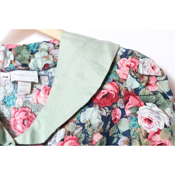 Vintage Maggie Breen Floral 80’sDress Cottagecore Trad Wife Size S READ - Picture 7 of 14